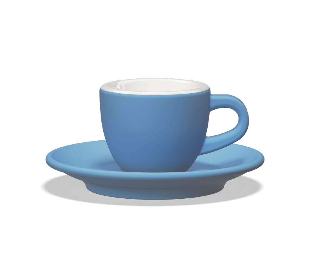 "TULIPANO" 70ml Espresso Cups - blue matte